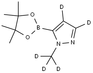 1-(methyl-d3)-5-(4,4,5,5-tetramethyl-1,3,2-dioxaborolan-2-yl)-1H-pyrazole-3,4-d2 Structure