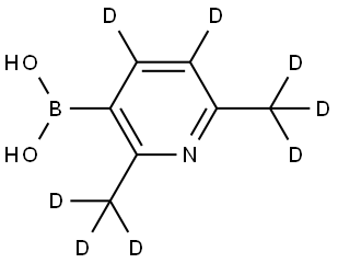 (2,6-bis(methyl-d3)pyridin-3-yl-4,5-d2)boronic acid 结构式