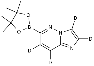 6-(4,4,5,5-tetramethyl-1,3,2-dioxaborolan-2-yl)imidazo[1,2-b]pyridazine-2,3,7,8-d4 Structure