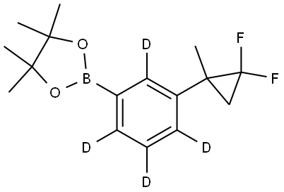 2-(3-(2,2-difluoro-1-methylcyclopropyl)phenyl-2,4,5,6-d4)-4,4,5,5-tetramethyl-1,3,2-dioxaborolane Structure