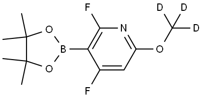 2,4-difluoro-6-(methoxy-d3)-3-(4,4,5,5-tetramethyl-1,3,2-dioxaborolan-2-yl)pyridine 结构式