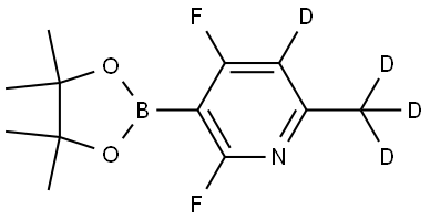 2,4-difluoro-6-(methyl-d3)-3-(4,4,5,5-tetramethyl-1,3,2-dioxaborolan-2-yl)pyridine-5-d Structure