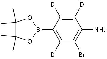 2-bromo-4-(4,4,5,5-tetramethyl-1,3,2-dioxaborolan-2-yl)benzen-3,5,6-d3-amine 化学構造式