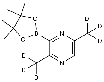 2,5-bis(methyl-d3)-3-(4,4,5,5-tetramethyl-1,3,2-dioxaborolan-2-yl)pyrazine Structure