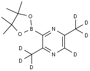 2,5-bis(methyl-d3)-3-(4,4,5,5-tetramethyl-1,3,2-dioxaborolan-2-yl)pyrazine-6-d Structure