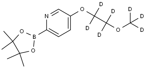 5-(2-(methoxy-d3)ethoxy-1,1,2,2-d4)-2-(4,4,5,5-tetramethyl-1,3,2-dioxaborolan-2-yl)pyridine Structure