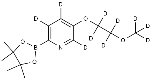 5-(2-(methoxy-d3)ethoxy-1,1,2,2-d4)-2-(4,4,5,5-tetramethyl-1,3,2-dioxaborolan-2-yl)pyridine-3,4,6-d3 Structure