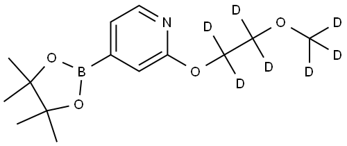 2-(2-(methoxy-d3)ethoxy-1,1,2,2-d4)-4-(4,4,5,5-tetramethyl-1,3,2-dioxaborolan-2-yl)pyridine Structure