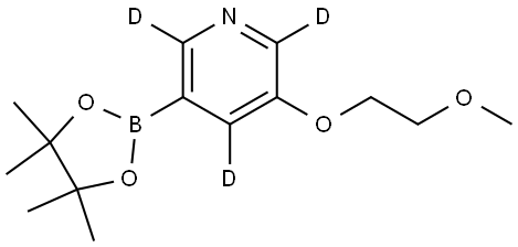 3-(2-methoxyethoxy)-5-(4,4,5,5-tetramethyl-1,3,2-dioxaborolan-2-yl)pyridine-2,4,6-d3 Structure