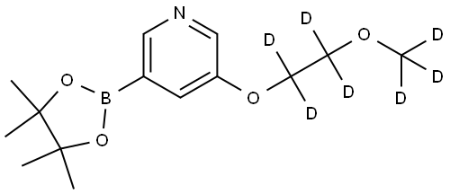 3-(2-(methoxy-d3)ethoxy-1,1,2,2-d4)-5-(4,4,5,5-tetramethyl-1,3,2-dioxaborolan-2-yl)pyridine Structure