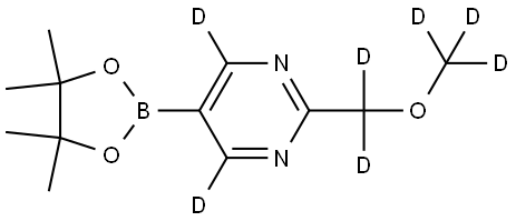 2-((methoxy-d3)methyl-d2)-5-(4,4,5,5-tetramethyl-1,3,2-dioxaborolan-2-yl)pyrimidine-4,6-d2 结构式