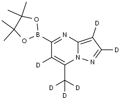 7-(methyl-d3)-5-(4,4,5,5-tetramethyl-1,3,2-dioxaborolan-2-yl)pyrazolo[1,5-a]pyrimidine-2,3,6-d3 Structure