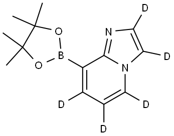 8-(4,4,5,5-tetramethyl-1,3,2-dioxaborolan-2-yl)imidazo[1,2-a]pyridine-2,3,5,6,7-d5 结构式