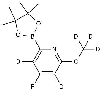 4-fluoro-2-(methoxy-d3)-6-(4,4,5,5-tetramethyl-1,3,2-dioxaborolan-2-yl)pyridine-3,5-d2 Structure