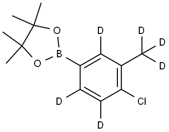 2-(4-chloro-3-(methyl-d3)phenyl-2,5,6-d3)-4,4,5,5-tetramethyl-1,3,2-dioxaborolane Structure