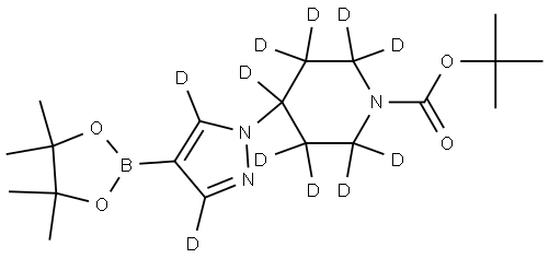 2710294-66-7 tert-butyl 4-(4-(4,4,5,5-tetramethyl-1,3,2-dioxaborolan-2-yl)-1H-pyrazol-1-yl-3,5-d2)piperidine-1-carboxylate-2,2,3,3,4,5,5,6,6-d9