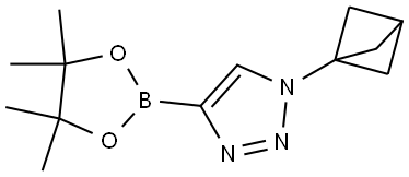 1-(bicyclo[1.1.1]pentan-1-yl)-4-(4,4,5,5-tetramethyl-1,3,2-dioxaborolan-2-yl)-1H-1,2,3-triazole Structure