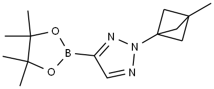 2-(3-methylbicyclo[1.1.1]pentan-1-yl)-4-(4,4,5,5-tetramethyl-1,3,2-dioxaborolan-2-yl)-2H-1,2,3-triazole Structure