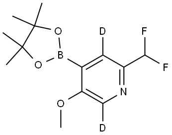 2-(difluoromethyl)-5-methoxy-4-(4,4,5,5-tetramethyl-1,3,2-dioxaborolan-2-yl)pyridine-3,6-d2 Structure