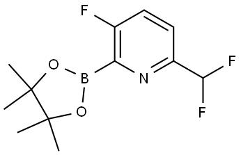 6-(difluoromethyl)-3-fluoro-2-(4,4,5,5-tetramethyl-1,3,2-dioxaborolan-2-yl)pyridine Structure