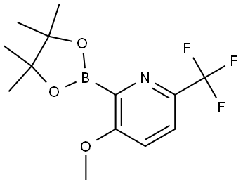 3-methoxy-2-(4,4,5,5-tetramethyl-1,3,2-dioxaborolan-2-yl)-6-(trifluoromethyl)pyridine Structure