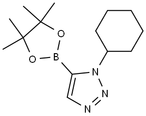 1-cyclohexyl-5-(4,4,5,5-tetramethyl-1,3,2-dioxaborolan-2-yl)-1H-1,2,3-triazole Structure