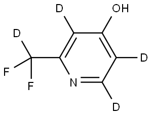 2-(difluoromethyl-d)pyridin-3,5,6-d3-4-ol Struktur