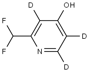 2-(difluoromethyl)pyridin-3,5,6-d3-4-ol 结构式