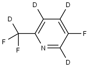 2-(difluoromethyl-d)-5-fluoropyridine-3,4,6-d3,2710298-49-8,结构式