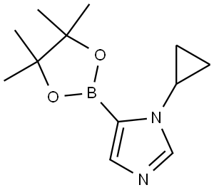 1-Cyclopropyl-5-(4,4,5,5-tetramethyl-[1,3,2]dioxaborolan-2-yl)-1H-imidazole Structure