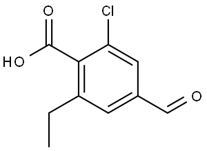 2-Chloro-6-ethyl-4-formylbenzoic acid,2710398-63-1,结构式