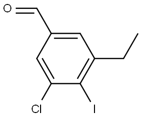 3-Chloro-5-ethyl-4-iodobenzaldehyde 结构式