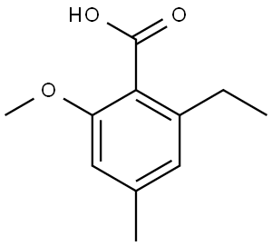 2-Ethyl-6-methoxy-4-methylbenzoic acid Structure