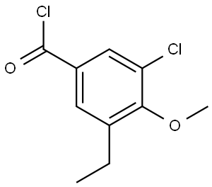 3-Chloro-5-ethyl-4-methoxybenzoyl chloride,2710506-76-4,结构式