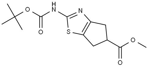 2-(BOC-氨基)-5,6-二氢-4H-环戊并[D]噻唑-5-甲酸甲酯, 2710585-95-6, 结构式