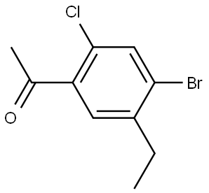 1-(4-Bromo-2-chloro-5-ethylphenyl)ethanone 结构式