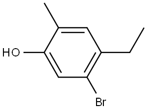 5-Bromo-4-ethyl-2-methylphenol 结构式