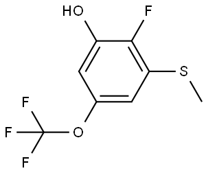 2-Fluoro-3-(methylthio)-5-(trifluoromethoxy)phenol 结构式