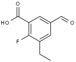 3-Ethyl-2-fluoro-5-formylbenzoic acid Struktur