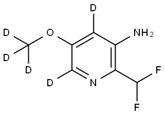 2-(difluoromethyl)-5-(methoxy-d3)pyridin-4,6-d2-3-amine Structure