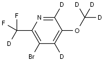 3-bromo-2-(difluoromethyl-d)-5-(methoxy-d3)pyridine-4,6-d2 Structure