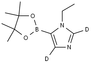 1-ethyl-5-(4,4,5,5-tetramethyl-1,3,2-dioxaborolan-2-yl)-1H-imidazole-2,4-d2 Structure