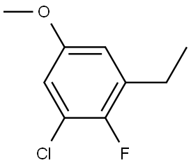 1-Chloro-3-ethyl-2-fluoro-5-methoxybenzene,2711173-08-7,结构式