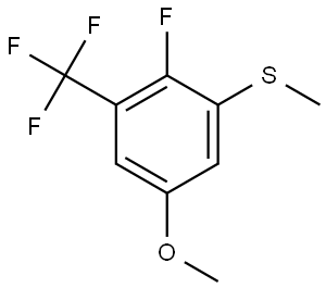 (2-fluoro-5-methoxy-3-(trifluoromethyl)phenyl)(methyl)sulfane Structure