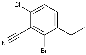 2-Bromo-6-chloro-3-ethylbenzonitrile 结构式