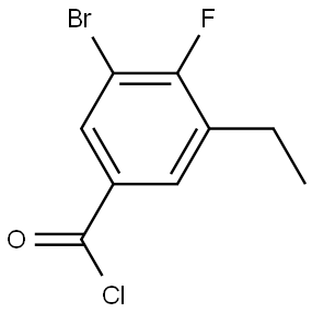 3-Bromo-5-ethyl-4-fluorobenzoyl chloride 结构式