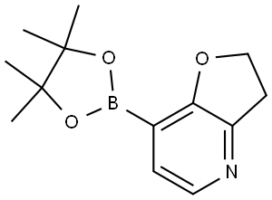 7-(4,4,5,5-Tetramethyl-1,3,2-dioxaborolan-2-yl)-2,3-dihydrofuro[3,2-b]pyridine 化学構造式