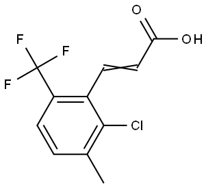 3-[2-Chloro-3-methyl-6-(trifluoromethyl)phenyl]-2-propenoic acid Structure