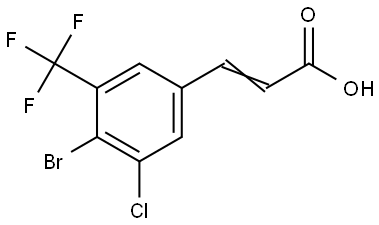 3-[4-Bromo-3-chloro-5-(trifluoromethyl)phenyl]-2-propenoic acid Structure