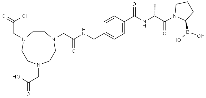 NOTA-aminomethyl-Bz-D-Ala-boroPro Structure